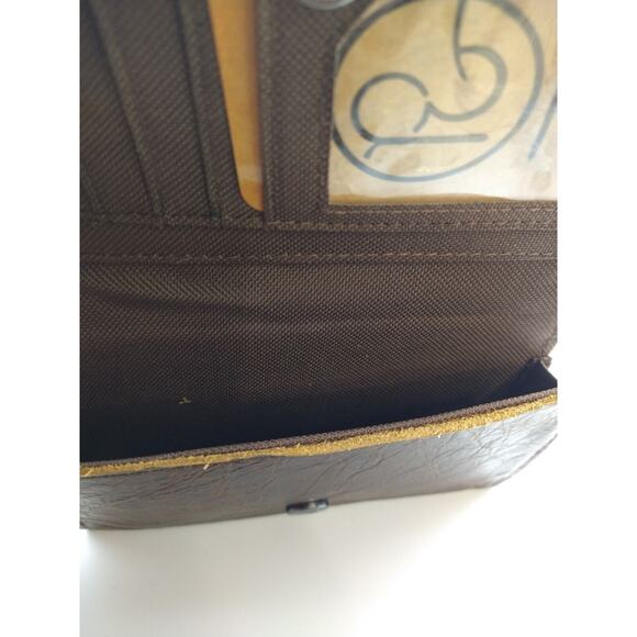 PG Collections Cross Rawhide Brown Leather Mobile Phone Case / Wallet / Wristlet - Picture 6 of 11